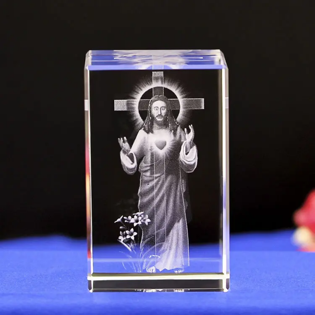 3D3: SACRED HEART OF JESUS 3D ART GLASS