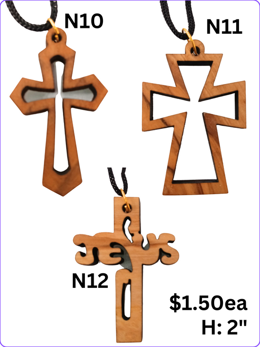 OLIVE WOOD NECKLACES: N10, N11, N12