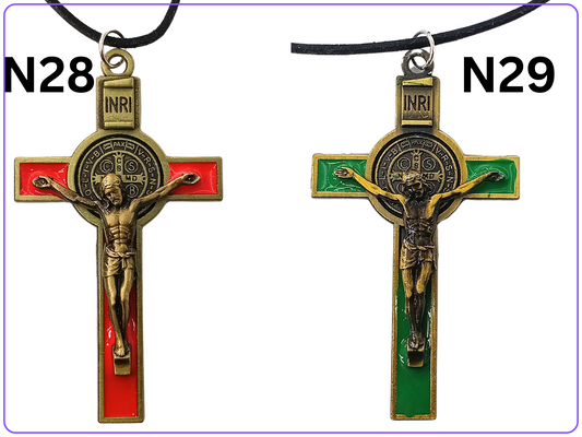 SAINT BENEDICT CRUCIFIX NECKLACE: