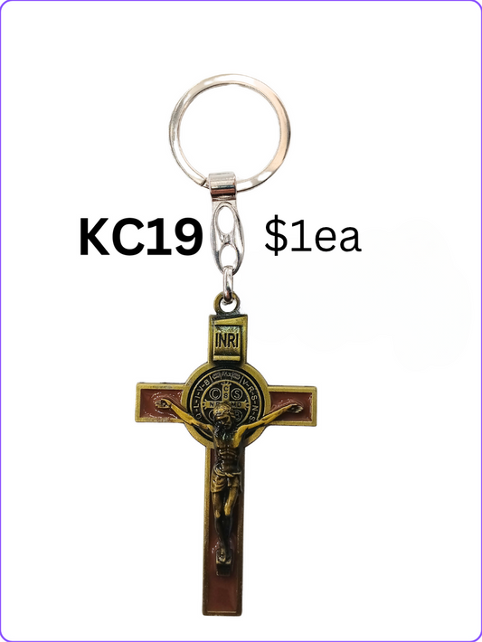 SAINT BENEDICT KEY CHAIN CRUCIFIX: KC19
