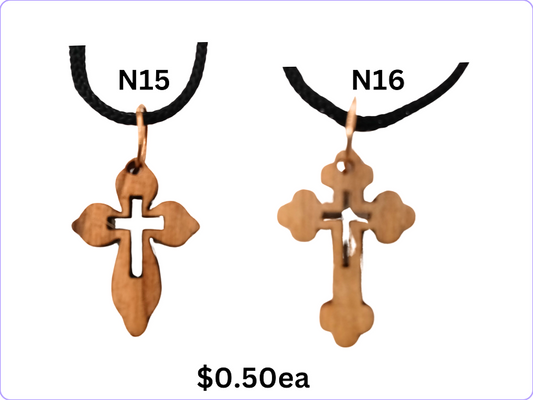 OLIVE WOOD NECKLACES: N15, N16