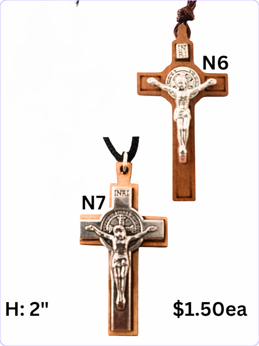 SAINT BENEDICT CRUCIFIX NECKLACE: N5, N6, M7