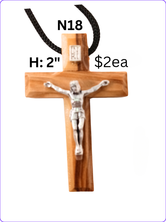 CRUCIFIX NECKLACE: N18 $2ea
