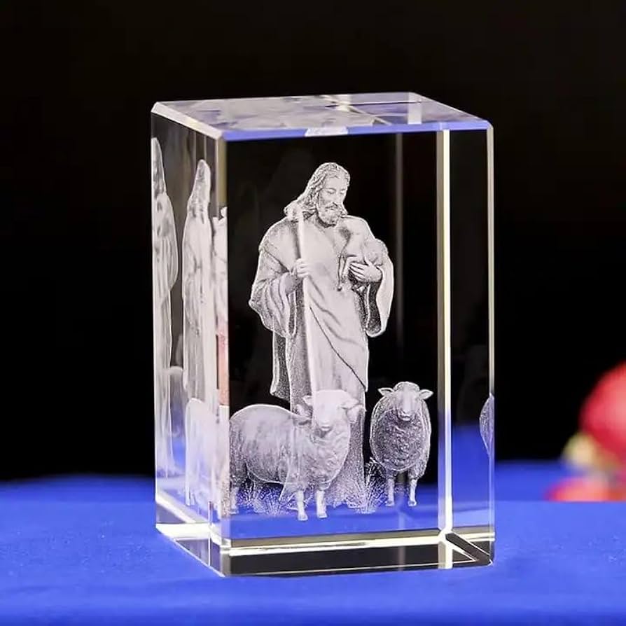 3D0: JESUS THE GOOD SHEPHERD 3D ART GLASS
