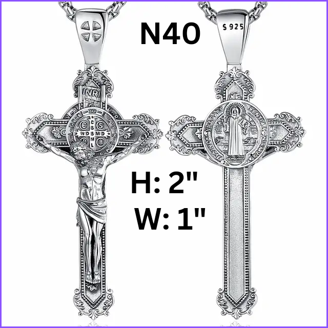 N40: S 925 SAINT BENEDICT CRUCIFIX