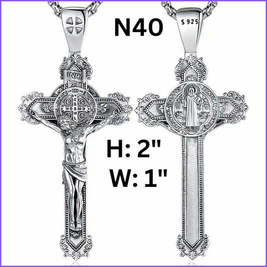 N40: S 925 SAINT BENEDICT CRUCIFIX