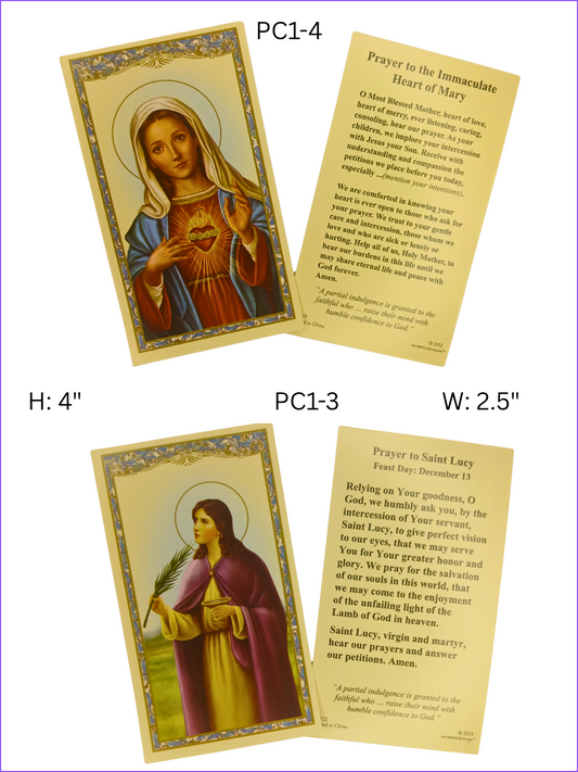 PRAYER CARDS: PC1-3, PC1-4