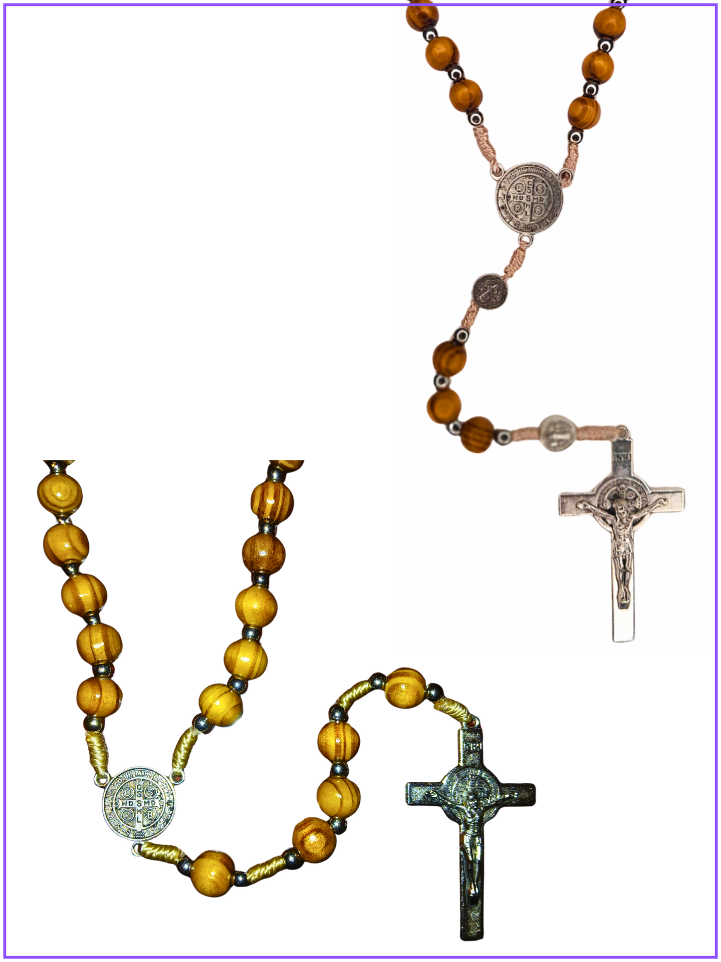 R21-1, R21-3 OLIVE WOOD ROSARY CORD