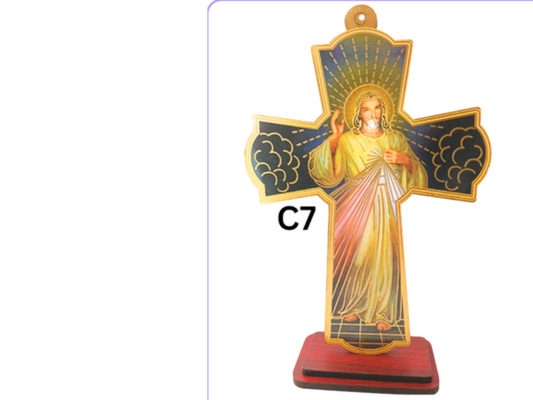 WOOD PICTURE CROSSES STAND: C7
