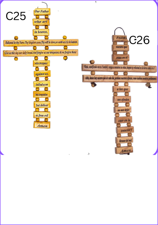 LORDS PRAYER CROSS: C25, C26