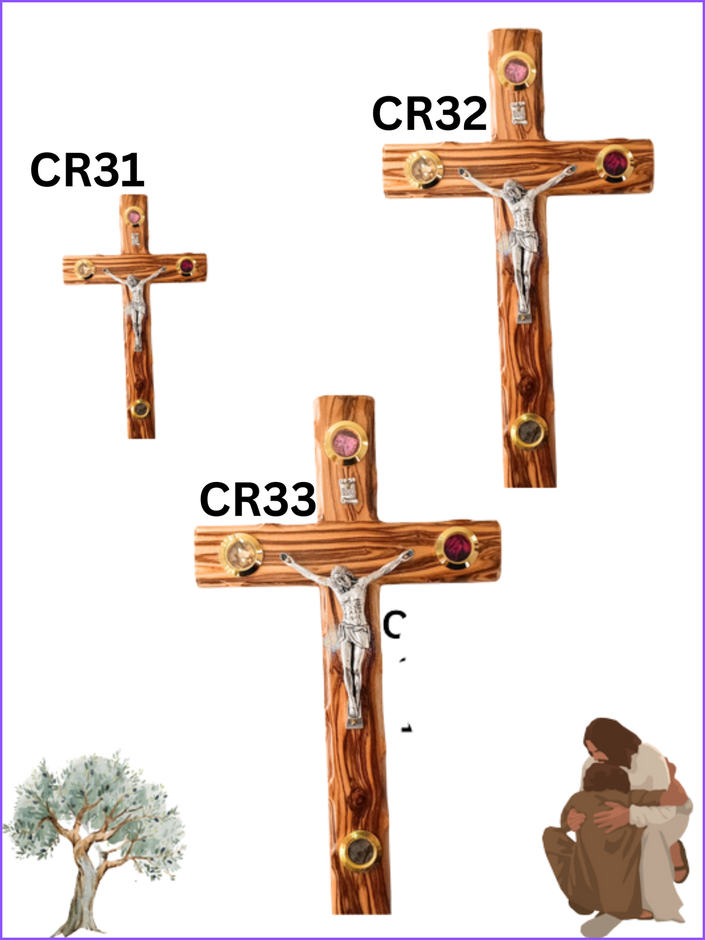 LATINO CRUCIFIXES: CR31, CR32, CR33